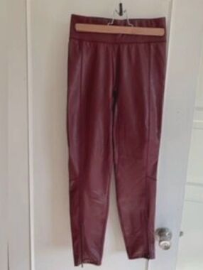 A.L.C. Deep Berry Faux Leather Leggings